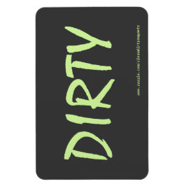 Vuil - Donkergrijs w / website adres 4x6 Magneet