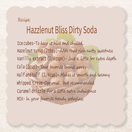 Vuil frisdrank Hazelnut Bliss onderzetter (Voorkant)