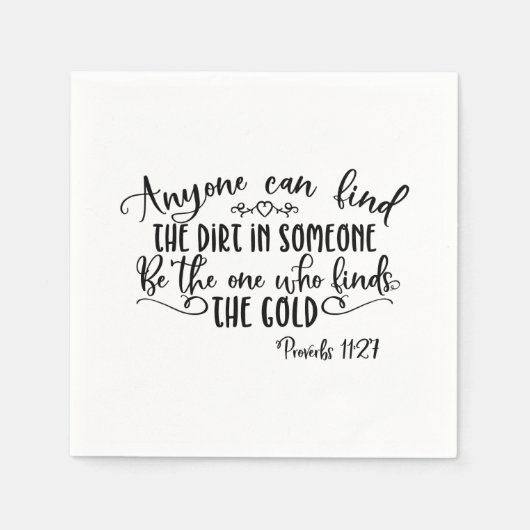 Vuil in iemand anders vinden Christelijk Funny Servet (Voorkant)