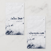 Vuil, ingesneden en gekreukeld visitekaartje (Voorkant / Achterkant)