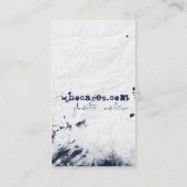 Vuil, ingesneden en gekreukeld visitekaartje (Achterkant)