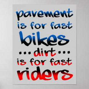 Vuil Is Voor Snel Rijders Dirt Bike Motocross Grap Poster