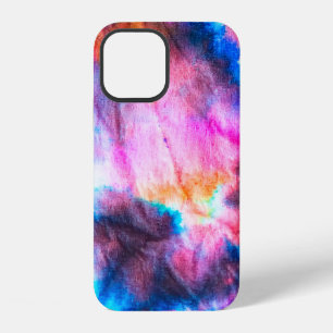 Vuil kunst. Helder rood, lila, roze, gele kleuren. iPhone 12 Hoesje