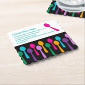 Vuil lepel coaster voor frisdrank kartonnen onderzetters (Gebogen)
