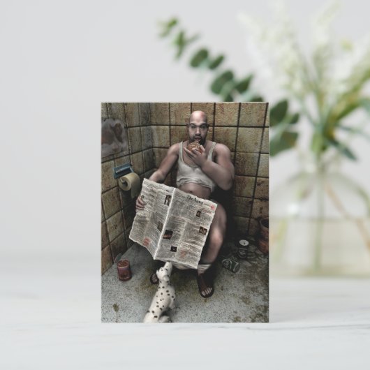 vuil man briefkaart (Staand voorkant)