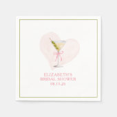 Vuil Martini Coquette strik trendy bruids-shower Servet (Voorkant)