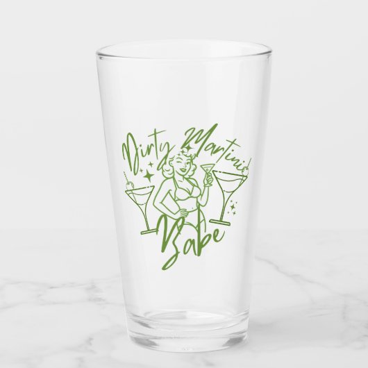 Vuil Martini Meisje Glas (Voorkant)