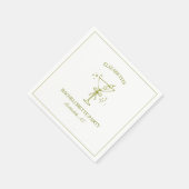 Vuil Martini Persoonlijk Chic Bruidsfeest Servet (Hoek)