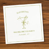 Vuil Martini Persoonlijke Chic Bachelorette Feest Servet