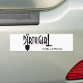 Vuil Meisje Autosticker Bumpersticker (Op auto)