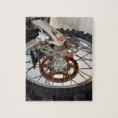 Vuil Motorfiets Achterwiel, Legpuzzel (Verticaal)