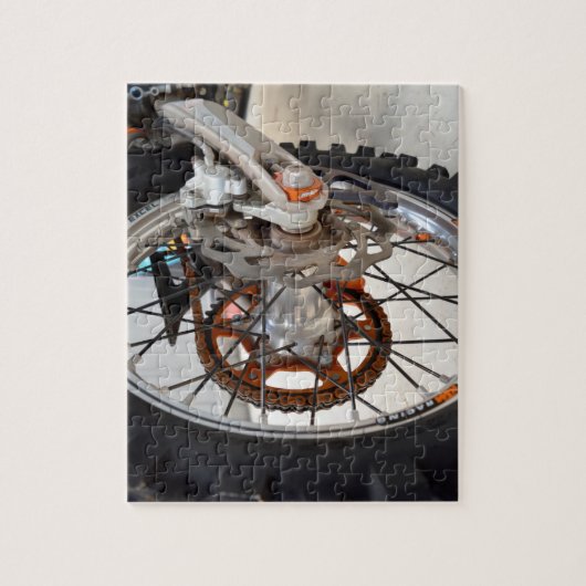 Vuil Motorfiets Achterwiel, Legpuzzel (Verticaal)