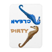 Vuil of schoon zeepaardje magneet (Verticaal)