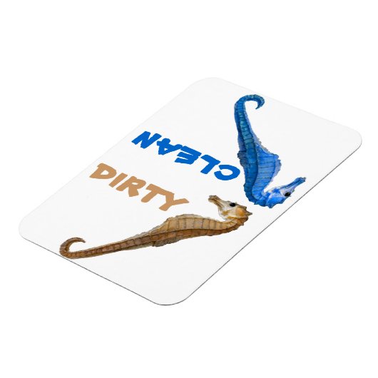 Vuil of schoon zeepaardje magneet (Linkerzijde)