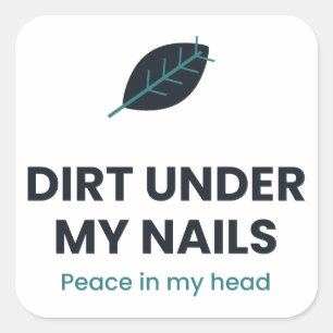 Vuil onder mijn nagels Vrede in mijn hoofd sticker