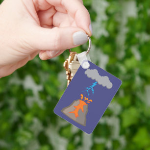 Vuil onweer sleutelhanger