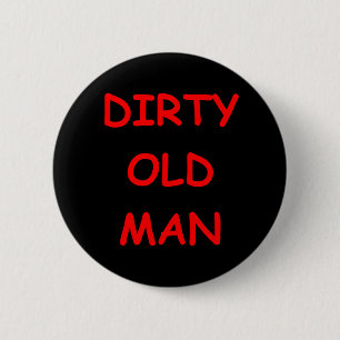 vuil, oud, man ronde button 5,7 cm
