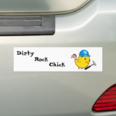Vuil Rock Meisje Bumpersticker (Op auto)
