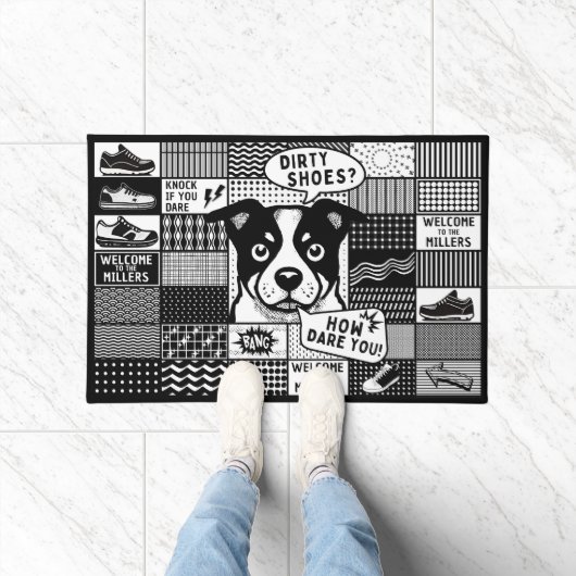 Vuil Schoeisel? Hoe Durf Je! - Stijlvolle popart Deurmat (Binnen)