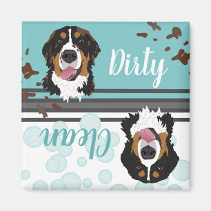 Vuil/Schoon Berner Sennenhond  Magneet