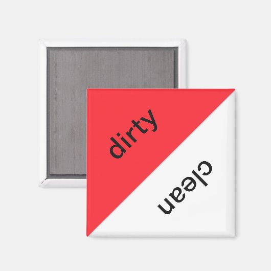 Vuil / schoon Vaatwasser magneet (Voorkant / Achterkant)