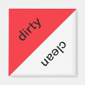 Vuil / schoon Vaatwasser magneet (Voorkant)