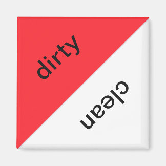 Vuil / schoon Vaatwasser magneet