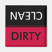 Vuil schoon Vaatwasser Magneten (Voorkant)