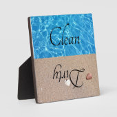 Vuil Schoon Vaatwasser Strand Water Fotoplaat (Voorkant)