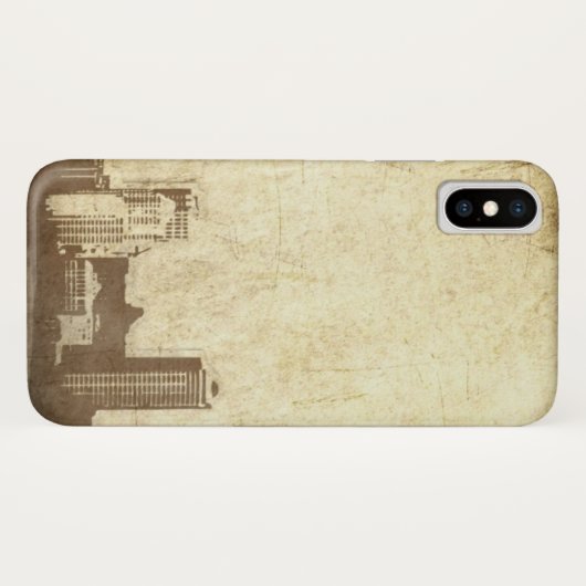 Vuil stadsachtergrond Case-Mate iPhone case (Achterkant (horizontaal))