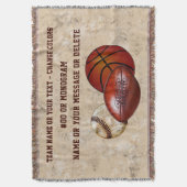 Vuil uitziende gepersonaliseerde sportwerpdekens deken (Voorkant Verticaal)