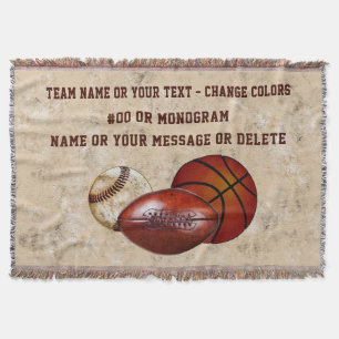 Vuil uitziende gepersonaliseerde sportwerpdekens deken