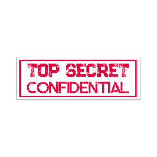 Vuil verweerde Top Secret Vertrouwelijk Zelfinktende Stempel