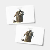 Vuil Wasbeer Feestje Badge (Voor- en achterkant)