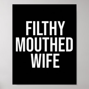 Vuilbekkende vrouw Funny Sarcasme Anti Trump  Poster