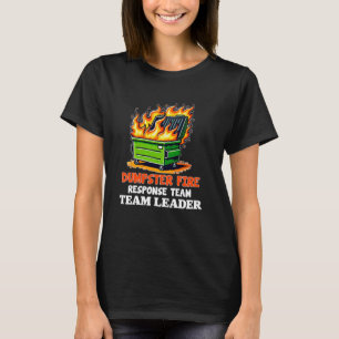 vuilcontainer brandweerteam leider werk Humor Werk T-shirt