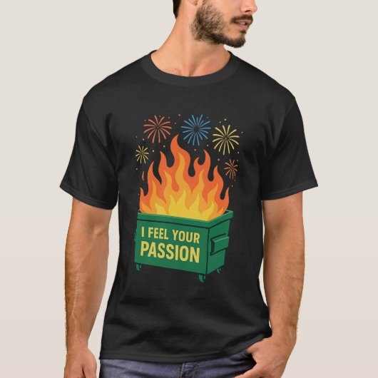 Vuilcontainer Vuur Passie T-shirt (Voorkant)