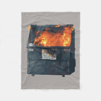 Vuilcontainerbrand - grappige warboel fleece deken