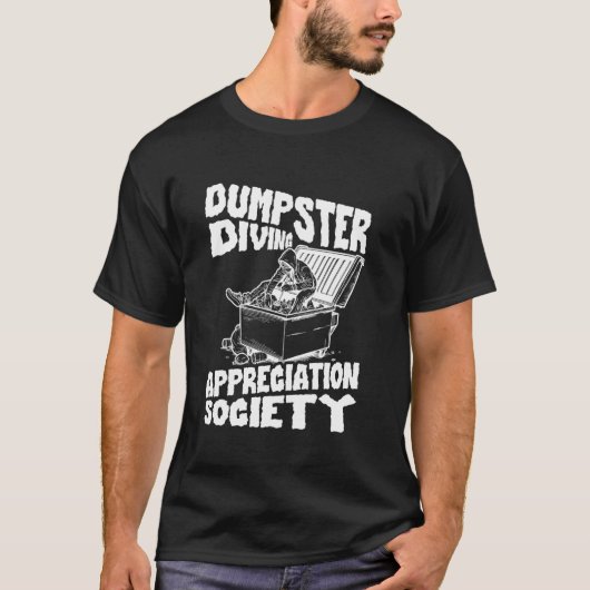 Vuilcontainerduiken T-shirt (Voorkant)
