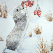 Vuildieren die met muizen bessen op sneeuwscène grote kerstsok