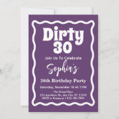 Vuile 30 golvende curve Squiggle 30e verjaardag Pa Kaart (Voorkant)