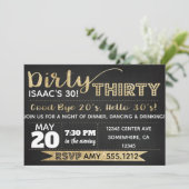 VUILE 30-UITNODIGING KAART (Staand voorkant)
