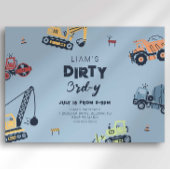 Vuile 3rd-y bouwtruck derde verjaardag kaart