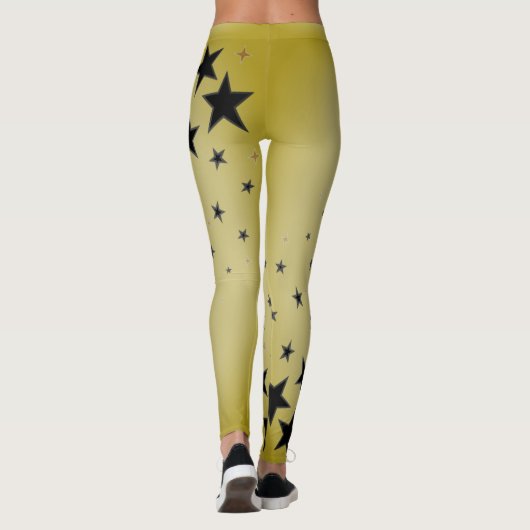 Vuile blonde super ster leggings (Achterkant)