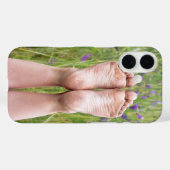 vuile blote voeten in wilde bloemen Case-Mate iPhone case (Achterkant (horizontaal))