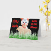 Vuile daden gedaan met schapen kaart (Gele Bloem)