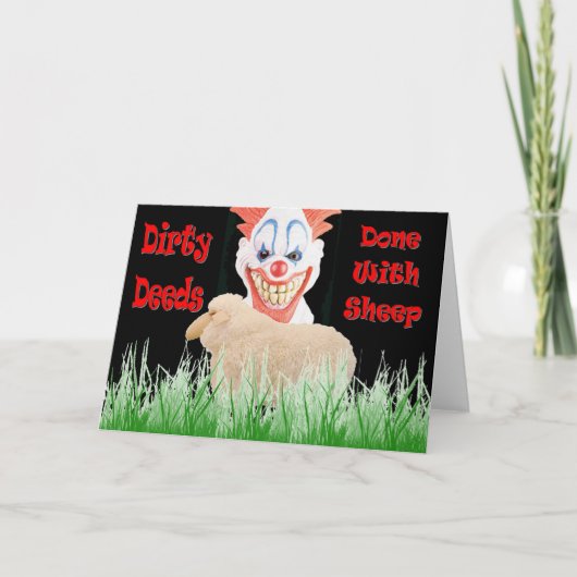 Vuile daden gedaan met schapen kaart (Voorkant)