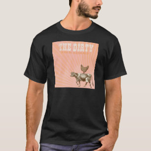 Vuile dieren, bruine kip-bruine koe t-shirt