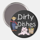 Vuile gerechten Boerenvarken Magneet (Voorkant / Achterkant)