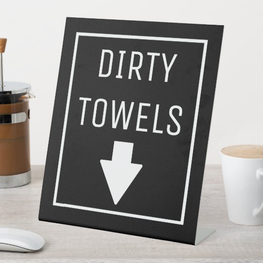 VUILE HANDDOEKEN RECLAMEBORD MET VOETSTUK (Insitu)